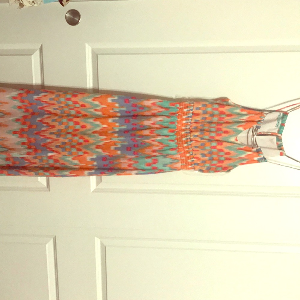 water color maxi dress